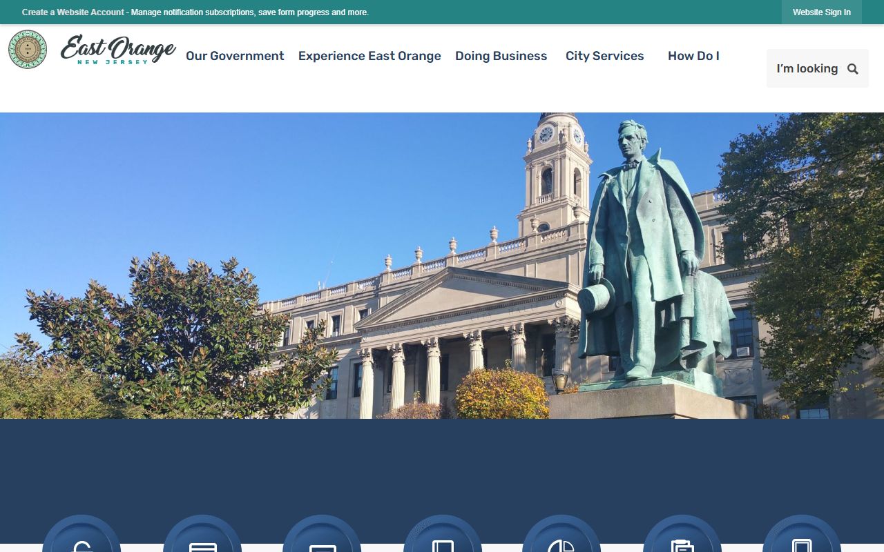 City of East Orange website for East Orange birth records in Essex County