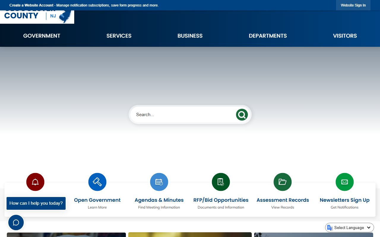 Gloucester County government registrar information for Gloucester Township birth records