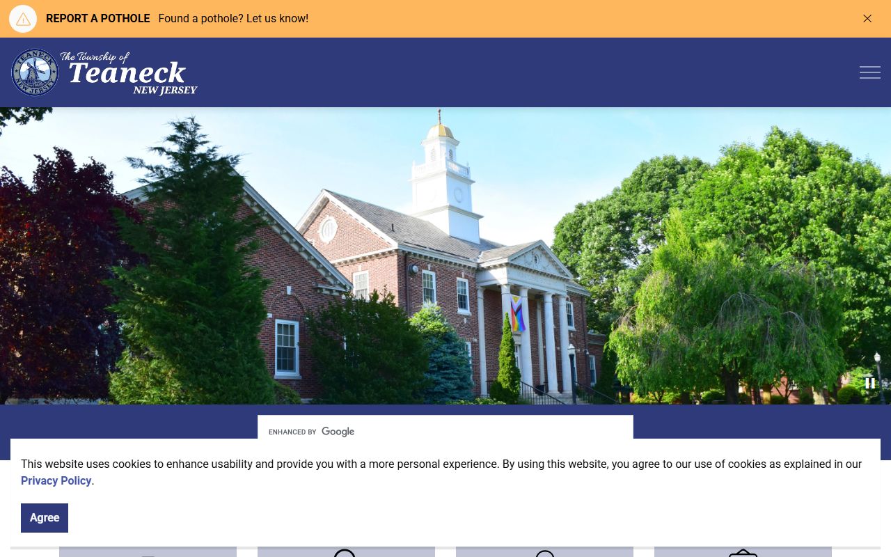 Teaneck Township website for Bergen County birth records